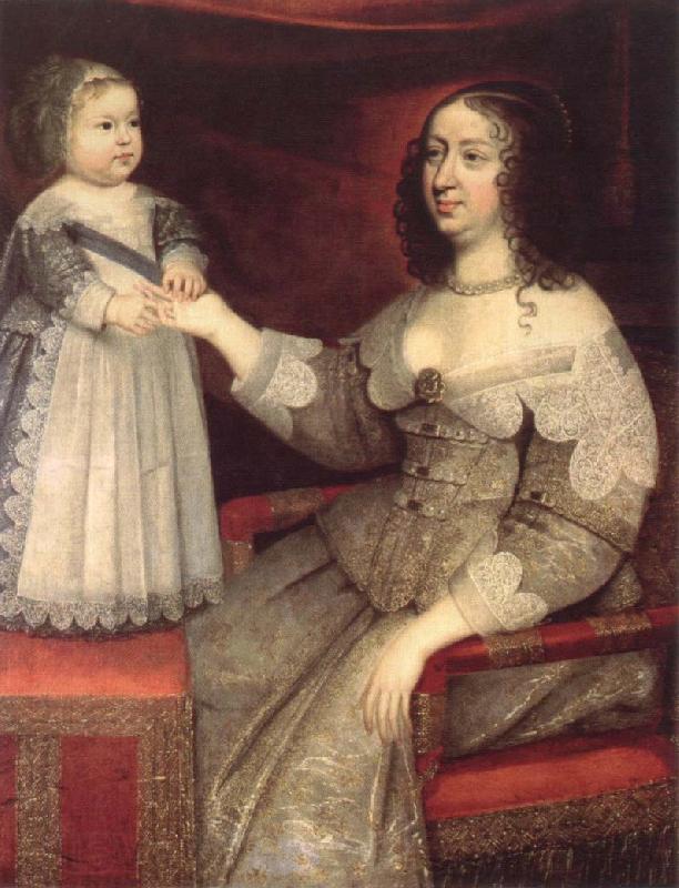 Rembrandt van rijn anne of austria with her louis xiv Germany oil painting art